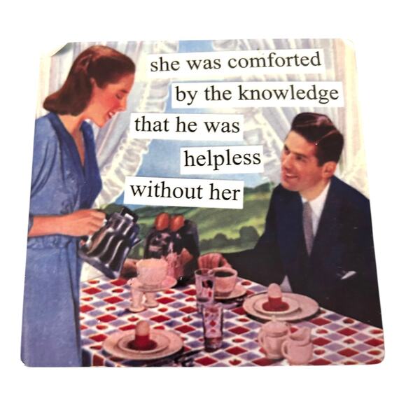 Anne Taintor Inc Wife Always Right Clueless Husband Retro Style Art Flat Magnet - Picture 1 of 4